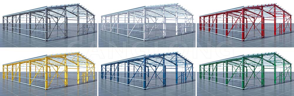 金属结构仓库颜色定制